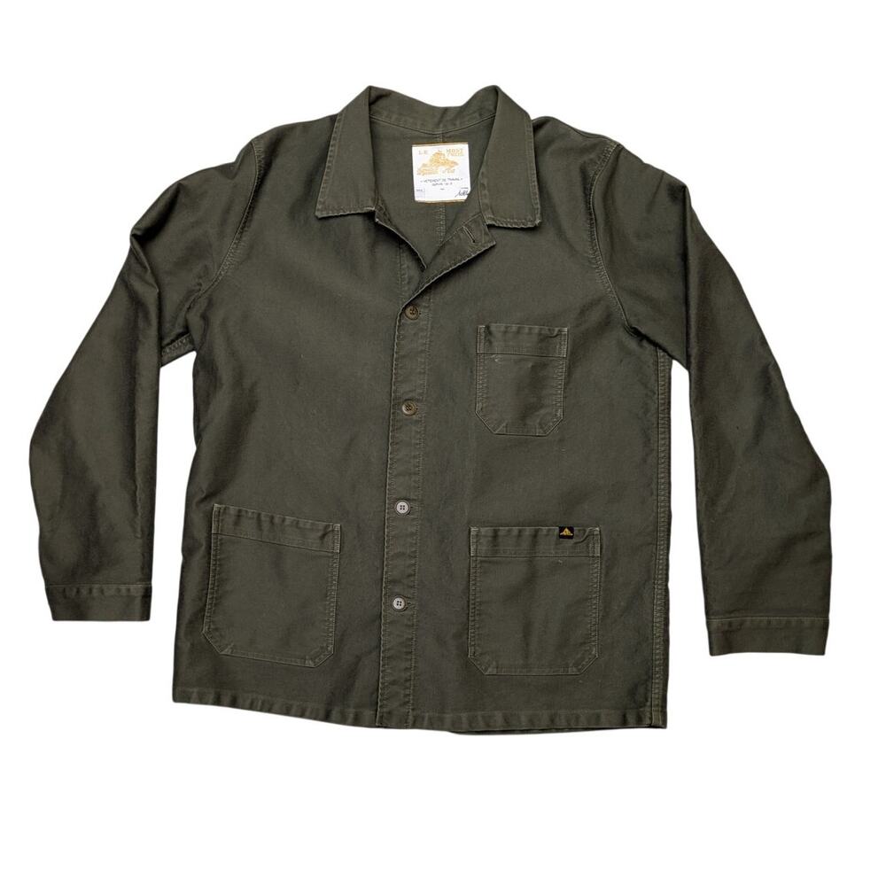 Le Mont St Michel French Moleskin Work Chore Jacket Men's 52 Utility Workwear